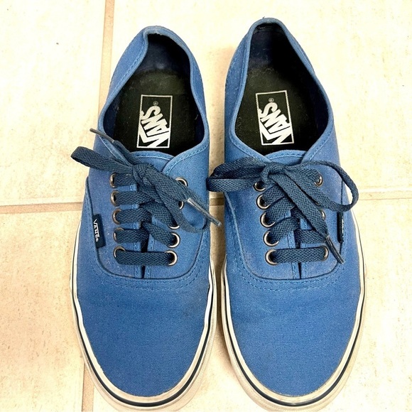 VANS Customs Skate Authentic Shoe sneakers blue men’s size 7.5 women’s size 9M - Picture 3 of 7